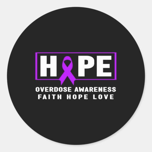 Hoop Overdosis Bewustzijn Ronde Sticker (Voorkant)