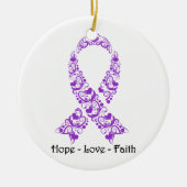 Hoop Paarse bewustwording Keramisch Ornament (Voorkant)