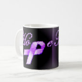 Hoop Paarse Ribbon Awareness Mok (Voorkant links)