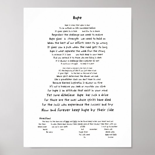 Hoop Poster (Voorkant)