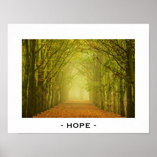 Hoop poster met licht aan het eind van een tunnel (Voorkant)