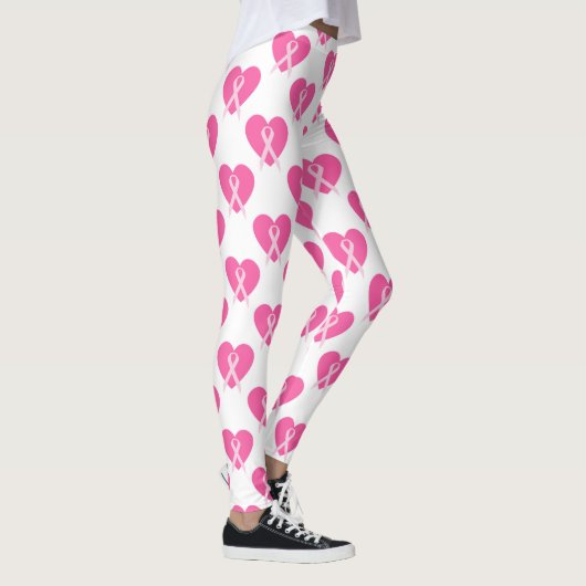 Hoop Pray Fight (Borstkanker Bewustwording) Leggings (Rechts)
