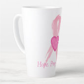 Hoop. Pray. Liefde. Borstkanker Latte Mok (Linkerhoek)