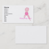 Hoop. Pray. Liefde. Borstkanker Visitekaartjes (Voorkant / Achterkant)