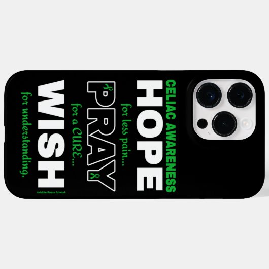Hoop Pray Wish.. Celiac Case-Mate iPhone Case (Achterkant (horizontaal))