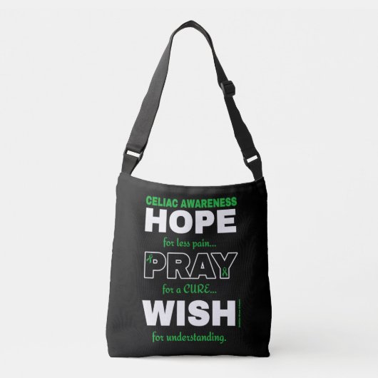Hoop Pray Wish.. Celiac Crossbody Tas (Voorkant)