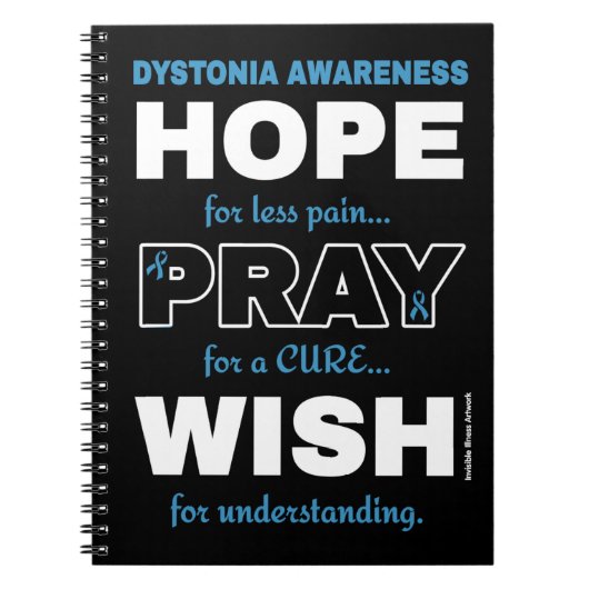 Hoop Pray Wish.. Dystonia Notitieboek (Voorkant)