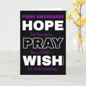 Hoop Pray Wish...Fibro Kaart (Gele Bloem)