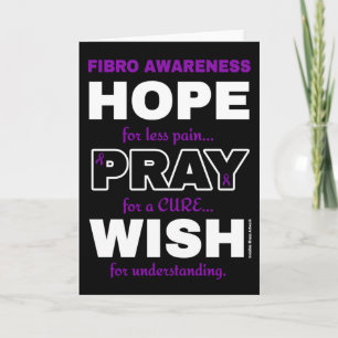 Hoop Pray Wish...Fibro Kaart