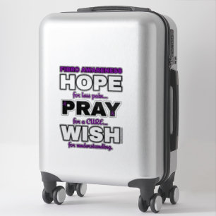 Hoop Pray Wish...Fibro Sticker