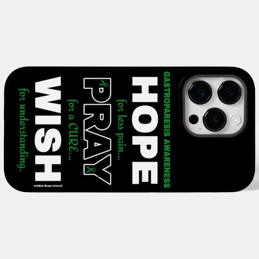 Hoop Pray Wish.. Gastro-parese Case-Mate iPhone Case (Achterkant (horizontaal))