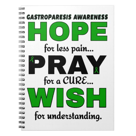 Hoop Pray Wish.. Gastro-parese Notitieboek (Voorkant)