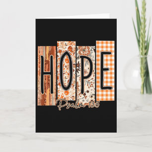 Hoop psalm 135 Bijbelvers herfst thanksgiving flor Kaart