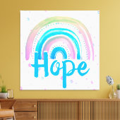 Hoop regenboog met spiralen canvas afdruk (Insitu (Woonkamer))