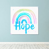 Hoop regenboog met spiralen canvas afdruk (Insitu (Houten vloer))