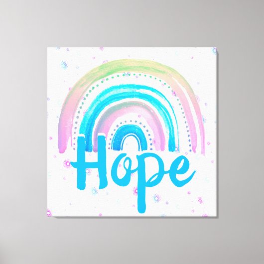 Hoop regenboog met spiralen canvas afdruk (Voorkant)