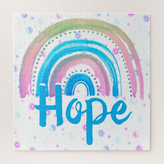 Hoop regenboog met spiralen legpuzzel (Verticaal)