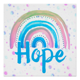 Hoop regenboog met spiralen perfect poster