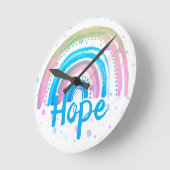 Hoop regenboog met spiralen ronde klok (Hoek)