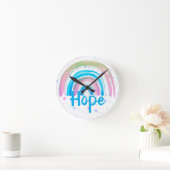 Hoop regenboog met spiralen ronde klok (Huis)