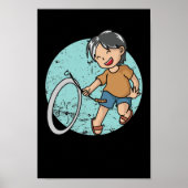 Hoop Rolling Hula-Hoop Reifenspiel Poster (Voorkant)