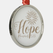 Hoop Romeinen 15:13 Kerstversiering Metalen Ornament (Rechts)