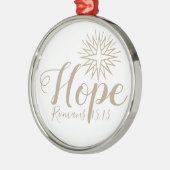 Hoop Romeinen 15:13 Kerstversiering Metalen Ornament (Links)