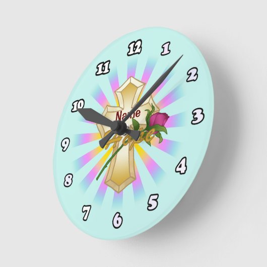 Hoop Roos Christelijk Kruis klok (Hoek)