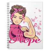 Hoop Rosie Riveter Breast Cancer Bewustheid Notitieboek (Voorkant)