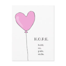 Hoop - Roze ballon met een zoete motivatiequote