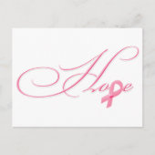 Hoop - Roze lint Briefkaart (Voorkant)