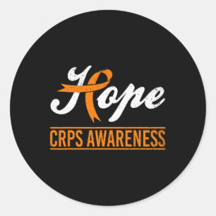 Hoop RSD CRPS Awareness Month Oranje lint onderste Ronde Sticker