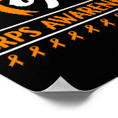 Hoop RSD CRPS Bewustmakingsmaand Oranje lintonders Poster (Hoek)