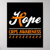 Hoop RSD CRPS Bewustmakingsmaand Oranje lintonders Poster (Voorkant)