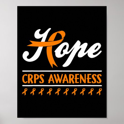 Hoop RSD CRPS Bewustmakingsmaand Oranje lintonders Poster (Voorkant)