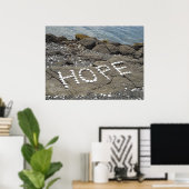 Hoop - Schelpenkunst op het strand Poster (Thuiskantoor)
