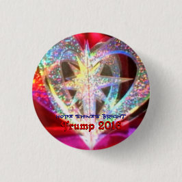 Hoop schijnt helder ronde button 6,0 cm