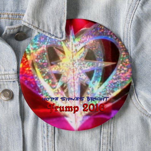 Hoop schijnt helder ronde button 6,0 cm (In situ)