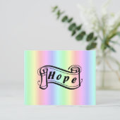 Hoop scroll op regenboog briefkaart (Staand voorkant)