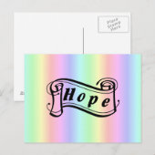 Hoop scroll op regenboog briefkaart (Voorkant / Achterkant)
