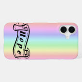 Hoop scroll op regenboog iPhone hoesje (Achterkant horizontaal)