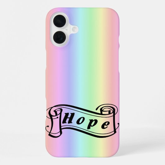 Hoop scroll op regenboog iPhone hoesje (Achterkant)