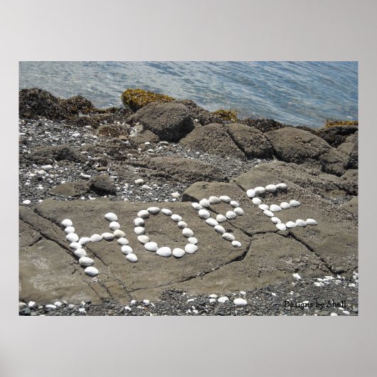 Hoop - Seashell Art over het strand Poster (Voorkant)
