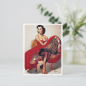 Hoop Skirt omhoog Briefkaart (Staand voorkant)