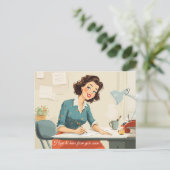 Hoop snel van je te horen! briefkaart (Staand voorkant)