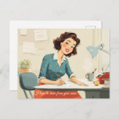 Hoop snel van je te horen! briefkaart (Voorkant / Achterkant)