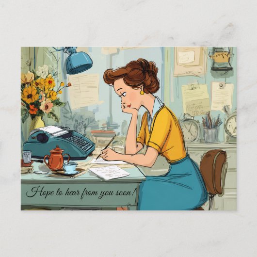 Hoop snel van je te horen! Briefkaart (Voorkant)