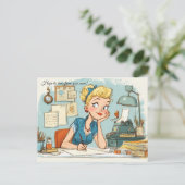 Hoop snel van je te horen! Briefkaart (Staand voorkant)