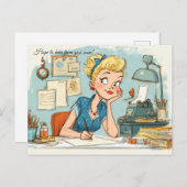 Hoop snel van je te horen! Briefkaart (Voorkant / Achterkant)