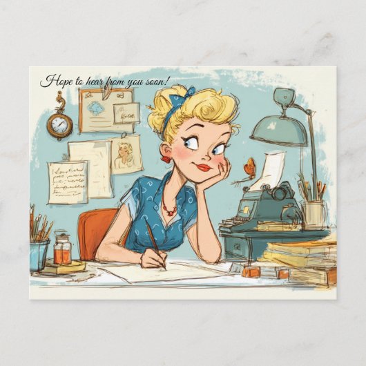 Hoop snel van je te horen! Briefkaart (Voorkant)